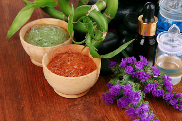 Spas composition with oils and spa stones