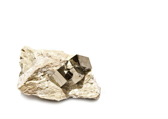 Pyrite Cubes in Matrix