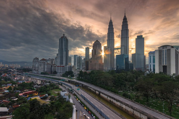 Fototapeta na wymiar View over Kuala Lumpur