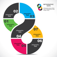 creative eight shape infographic stock vector