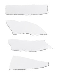 white paper ripped message background