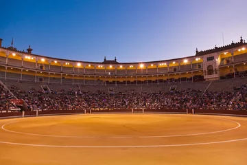 Rolgordijnen Bullfighting arena corrida at Madrid Spain © Nikolai Sorokin