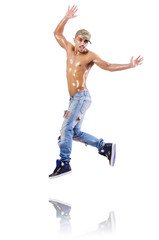 Dancer dancing dances isolated on white