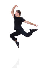 Dancer isolated on the white background