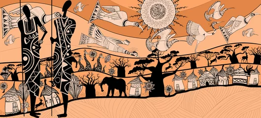 Gordijnen compositie over afrika © Isaxar