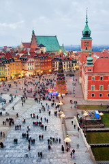 Castle Square in the Old Town of Warsaw - obrazy, fototapety, plakaty
