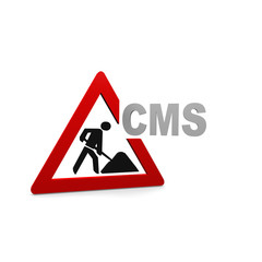 cms, schild, hinweis, bearbeitung, internet, webseite,