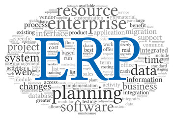 ERP in word tag cloud