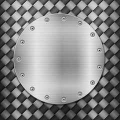 carbon background and circle plate