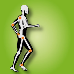 Conceptual human anatomy with pain