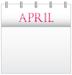 Calendar Month April With Love Font