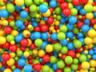 3d mixed color balls background