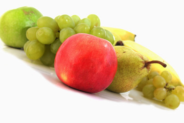 Fruit on a white background