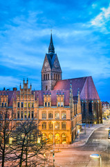 Altes Rathaus und Marktkirche in Hannover, Deutschland