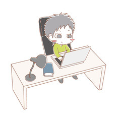 パソコンをさわる