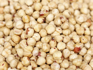 Many hazelnut background