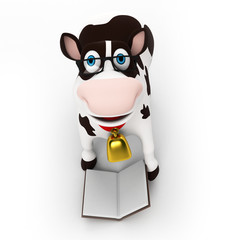 3d rendered toon character - funny cow