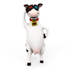 3d rendered toon character - funny cow