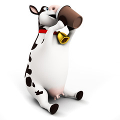 3d rendered toon character - funny cow
