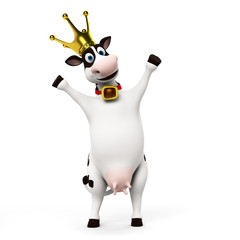 3d rendered toon character - funny cow