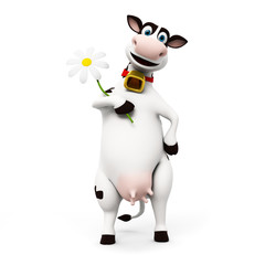 3d rendered toon character - funny cow