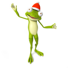 3d rendered toon character - green frog