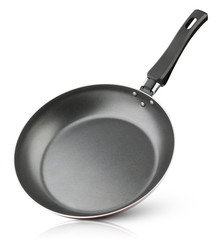 Frying pan isolated on white background with clipping path