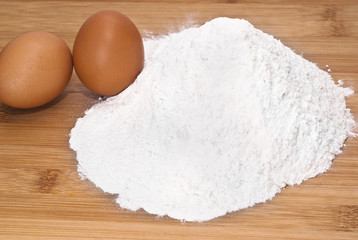 Eggs and flour. preparation of pasta