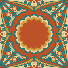 Colorful ornamental frame. Arabesque ornament - 51410882