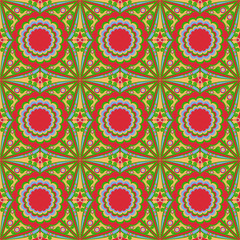 Colorful geometric pattern seamless. Arabesque style