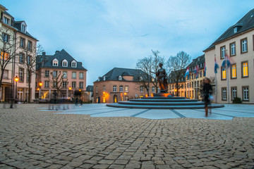 Place de Clairefontaine in Luxembourg - obrazy, fototapety, plakaty