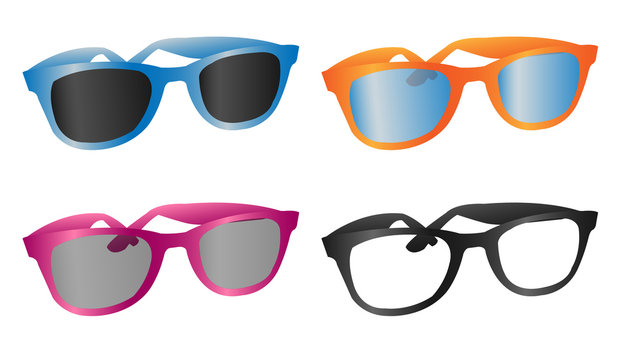 Sonnenbrille Sommer Vektor Set