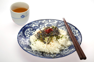 梅干し昆布のご飯