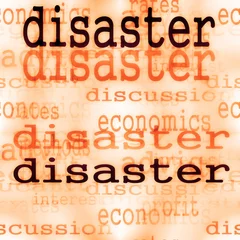 Deurstickers business concept disaster background © dule964