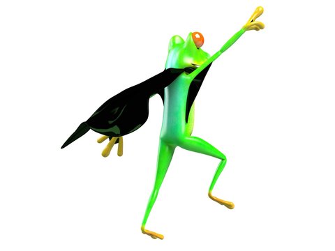 funny frog, crazy frog , super frog , hero frog 