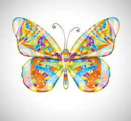 Beautiful abstract butterfly. Illustration 10 version