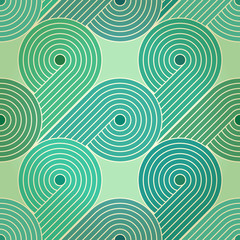 Blue retro abstract background with stylized clouds. Eps10