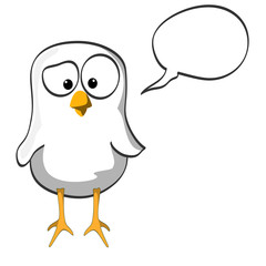 cartoon chicken blackwhite
