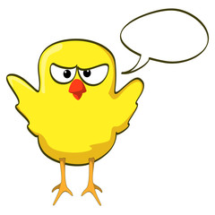 cartoon chicken yellow angry