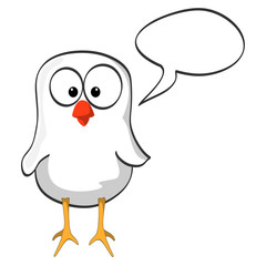 cartoon chicken black and white