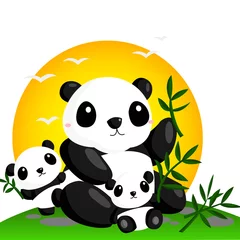 Türaufkleber Panda © Inkley