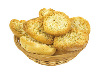 Crispbread with parmesan cheese and herbs