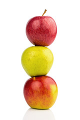 Äpfel auf weißem Hintergrund