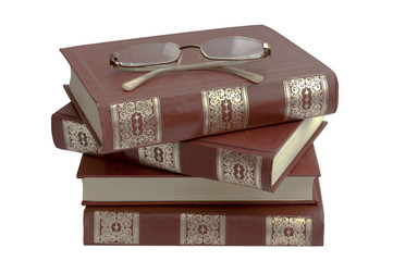book and glasses