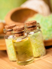 Spa still life, macro shot. Low depth of focus