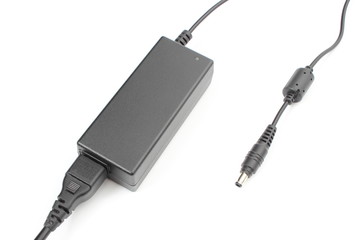 Power pack for a laptop on white background