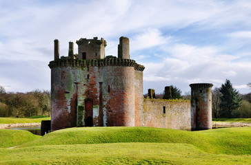 Fototapeta na wymiar Caerlaverock Castle, Dumfries and Galloway.