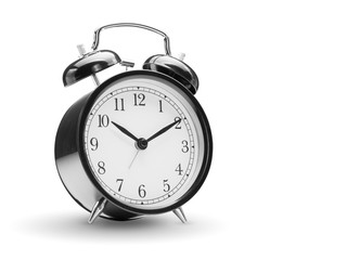 Alarm clock on white background