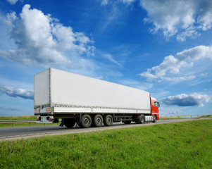 truck on a road