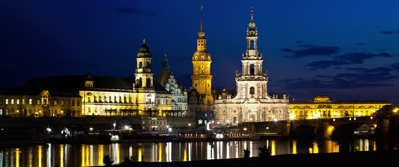 Dresden Nacht Panorama